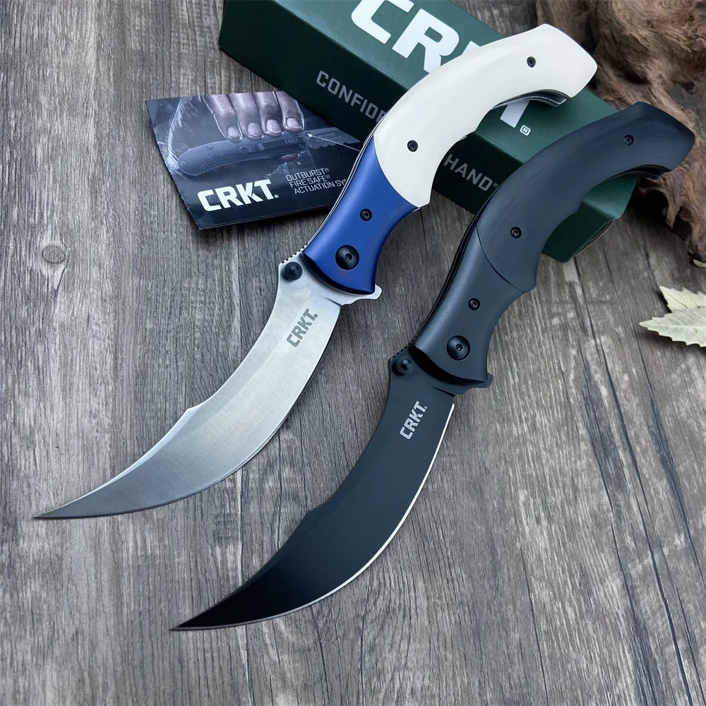 

CRKT 7471 Alan Folts ритуальный складной нож 8Cr13Mov атласное персидское лезвие, имитация слоновой кости