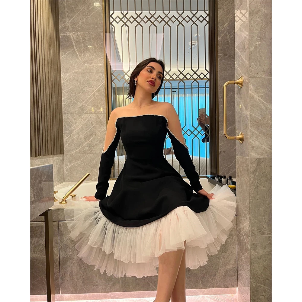 Noble High Neckline Prom Dress Long Sleeves With Ankle Length Evening Summer Elegant Party Dress For Women2023
Noble High Neckline Prom Dress Long Sleeves With Ankle Length Evening Summer Elegant Party Dress For Women2023