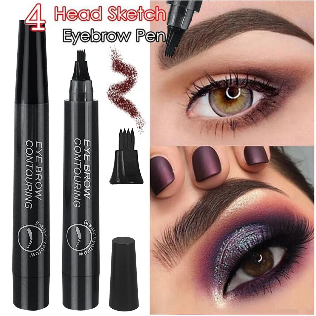 5 Colors Eyebrow Tattoo Pen Waterproof 4 Points Eyebrow Pen Long Lasting Liquid Brow Pencil Natural Microblade Eyebrow Pencil
5 Colors Eyebrow Tattoo Pen Waterproof 4 Points Eyebrow Pen Long Lasting Liquid Brow Pencil Natural Microblade Eyebrow Pencil