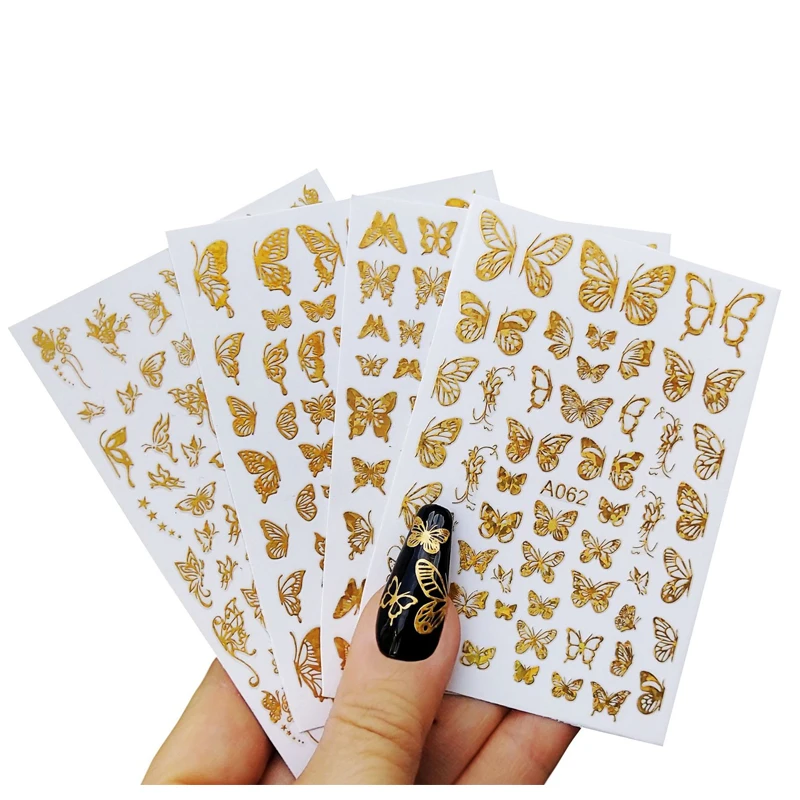 

1 шт. голографический 3D дизайн бабочки наклейка для дизайна ногтей Сделай Сам Золотой Серебряный накладные ногти декоративные аксессуары Принадлежности для маникюра