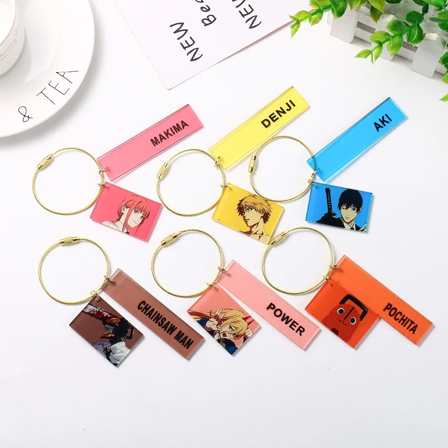 Hot Chainsaw Man Anime Keychain Cosplay Pochita Power Denji Key Chain Bag Pendant Acrylic Keyring Accessories Fans Collection
Hot Chainsaw Man Anime Keychain Cosplay Pochita Power Denji Key Chain Bag Pendant Acrylic Keyring Accessories Fans Collection