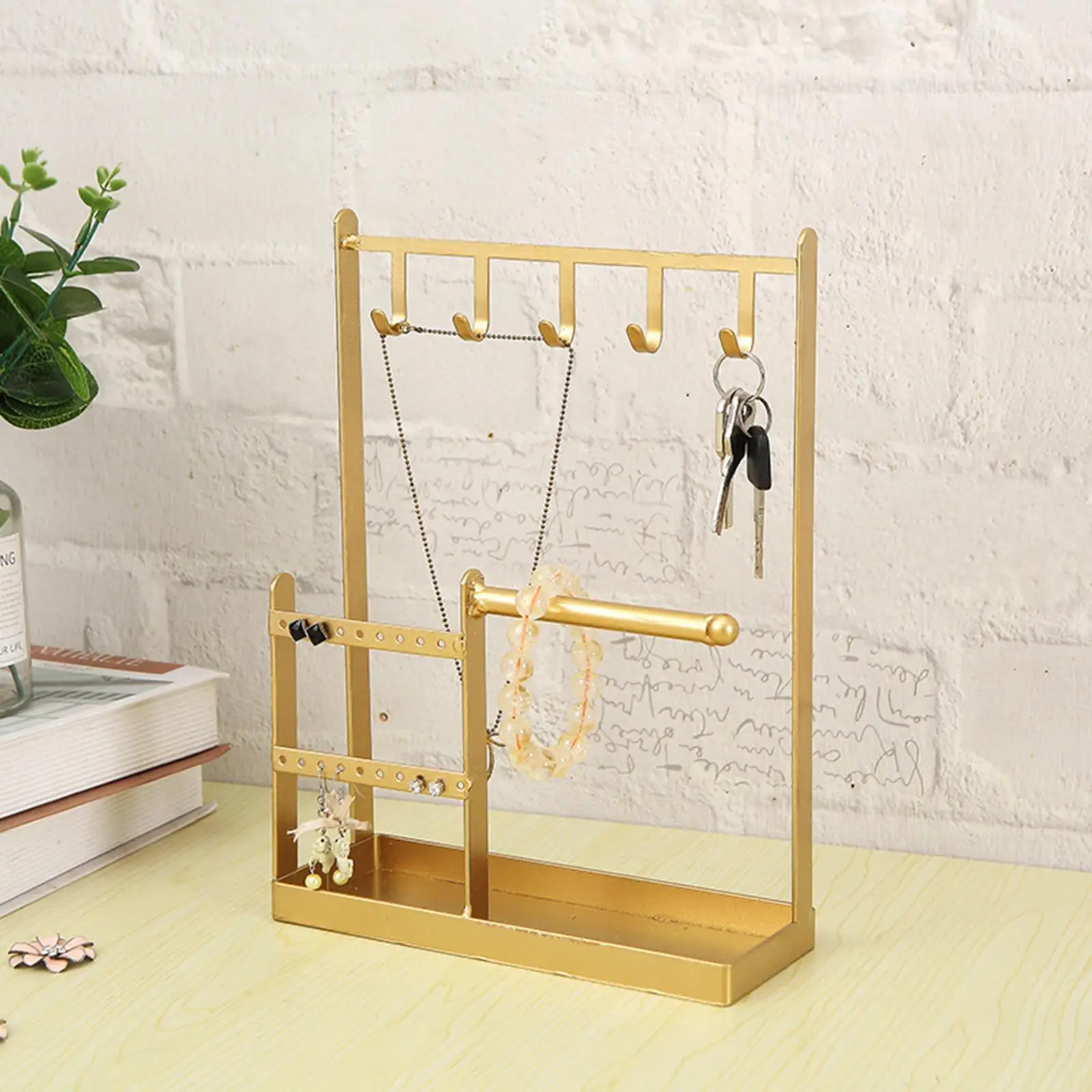 Earring Holder with Rectangular Tray Storage Tray Hanging Earring Display Stand Jewelry Rack for Bracelet Rings Jewelry Home Use
Earring Holder with Rectangular Tray Storage Tray Hanging Earring Display Stand Jewelry Rack for Bracelet Rings Jewelry Home Use