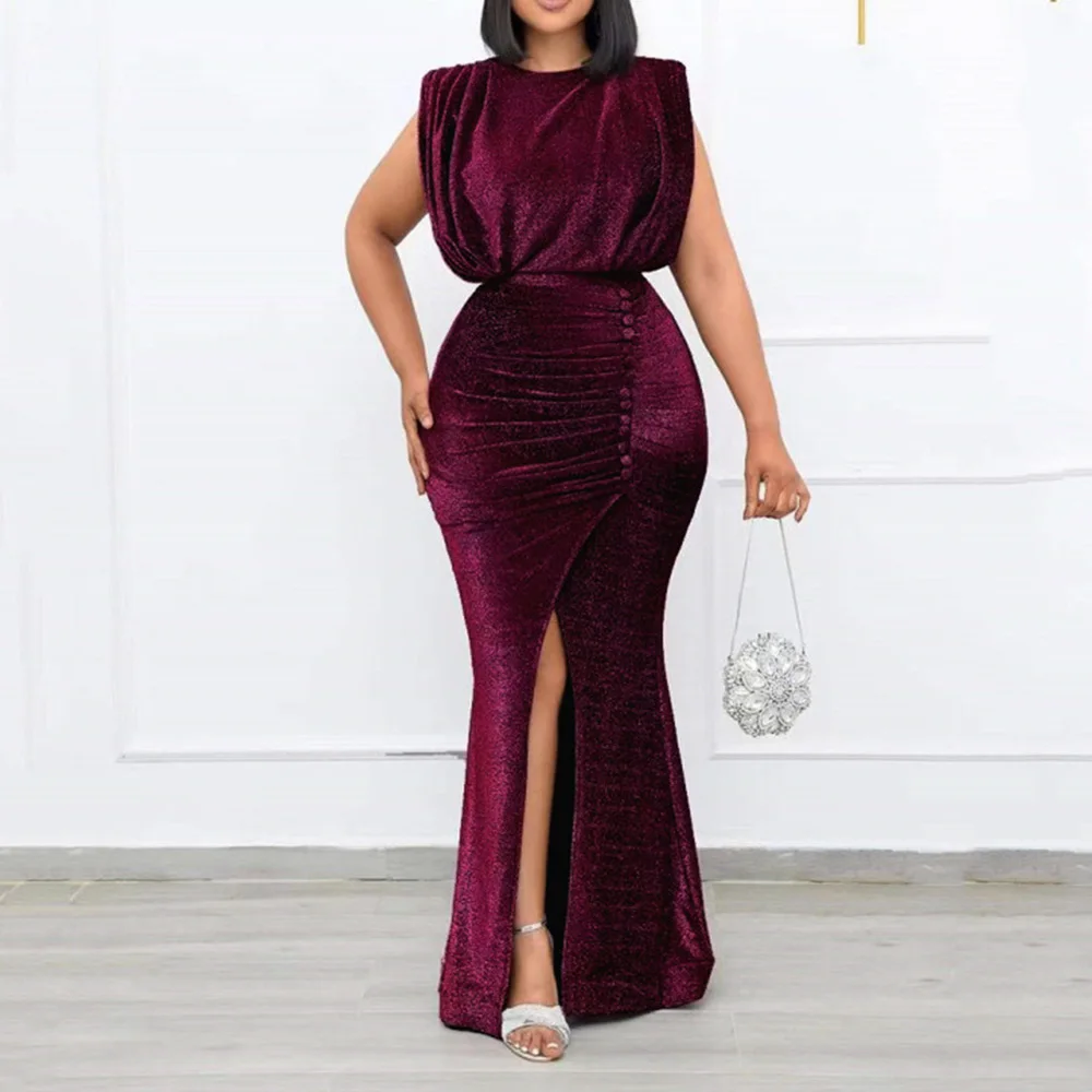 Women Mermaid Long Dress Sleeveless Split Fashion Bodycon Sexy Party Prom Evening Maxi Dress Fishtail Elegant Office Lady Purple
Women Mermaid Long Dress Sleeveless Split Fashion Bodycon Sexy Party Prom Evening Maxi Dress Fishtail Elegant Office Lady Purple