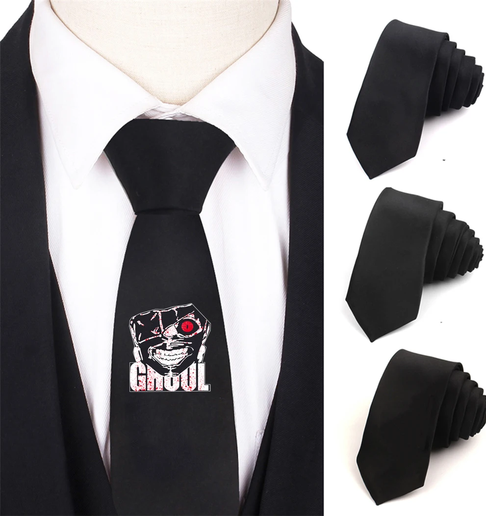 

Anime Tokyo Ghoul Necktie Boy's Children Necktie Cotton Neck Tie Teenager Neck Tie Halloween Cosplay Costumes Cartoon Gift