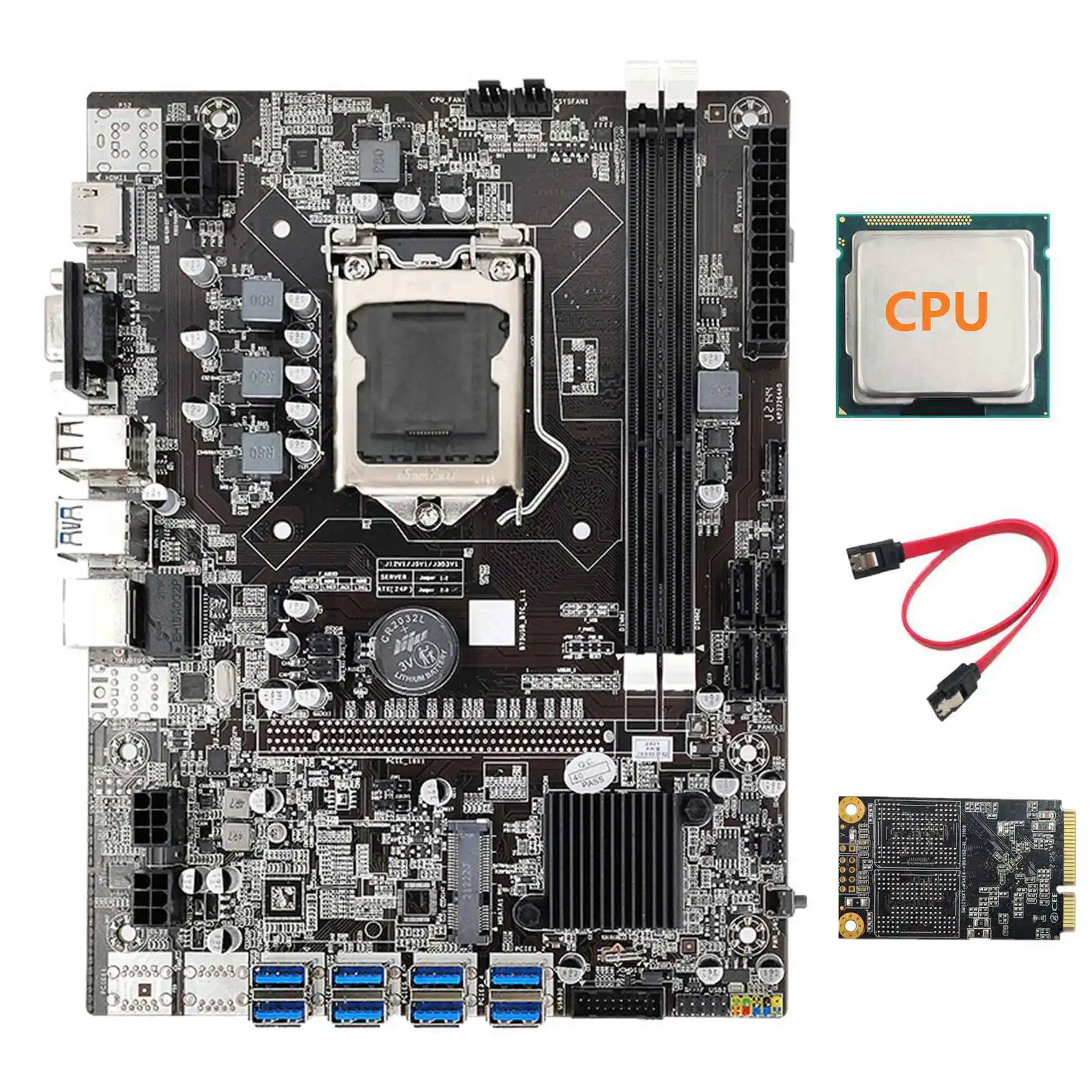 Материнская плата для майнинга B75 ETH + CPU + 128G MSATA SSD + SATA кабель LGA1155 8xpcie на USB DDR3 B75 USB BTC материнская плата для майнинга
Материнская плата для майнинга B75 ETH + CPU + 128G MSATA SSD + SATA кабель LGA1155 8xpcie на USB DDR3 B75 USB BTC материнская плата для майнинга