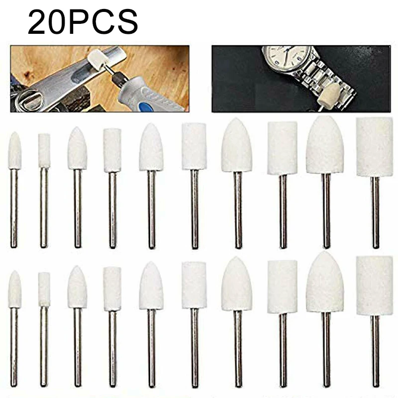 20 Pcs Polishing Head Buffing Wheel Soft Felt Grinding Bit For Jewelry Watches Molds Cleaning Polishing Accessories
20 Pcs Polishing Head Buffing Wheel Soft Felt Grinding Bit For Jewelry Watches Molds Cleaning Polishing Accessories