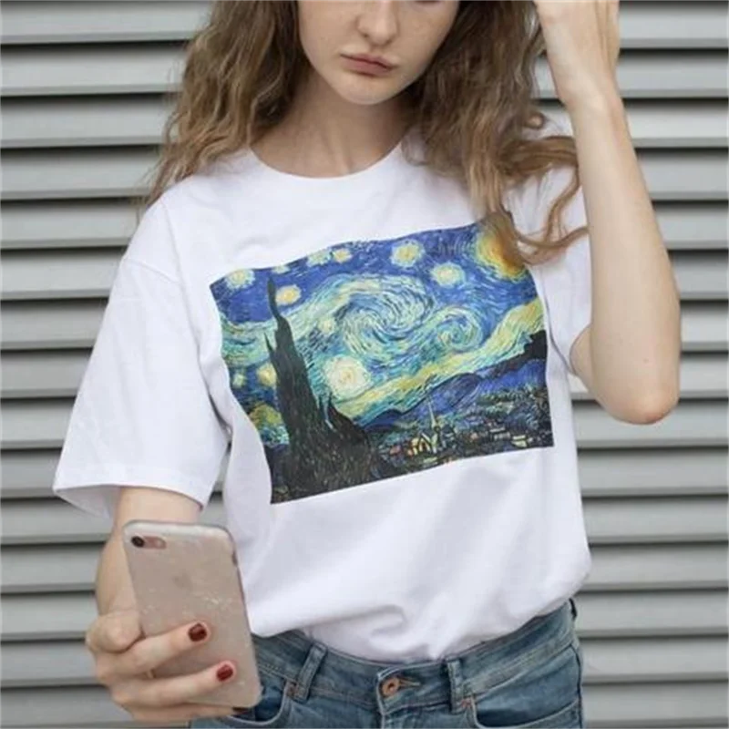 Van Gogh Paintings Tee Gothic Graphic T Shirts Y2k Tshirt Women Clothing Woman Clothes for Women 90s Blouses Vintage
Van Gogh Paintings Tee Gothic Graphic T Shirts Y2k Tshirt Women Clothing Woman Clothes for Women 90s Blouses Vintage