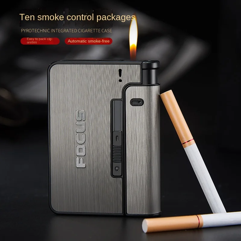 Portable Automatic Cigarette Case Metal Cigarette Boxes 10PCS Cigarette Holder Case Not Lighter Gadget For Men Christmas Gifts
Portable Automatic Cigarette Case Metal Cigarette Boxes 10PCS Cigarette Holder Case Not Lighter Gadget For Men Christmas Gifts