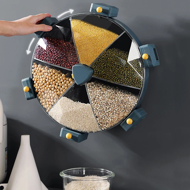 Rice Dispenser Grid Wall-Mounted Grain Storage Box Rice Dispenser Kitchen Accessories Organizers Storage Household Food Storage
Rice Dispenser Grid Wall-Mounted Grain Storage Box Rice Dispenser Kitchen Accessories Organizers Storage Household Food Storage