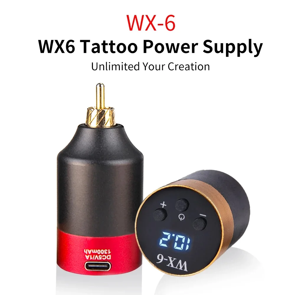 Mini Tattoo Wireless Power Supply RCA & DC Два интерфейса являются дополнительными Портативный зарядный аккумулятор Новейший блок питания Wx-6 Tattoo
Mini Tattoo Wireless Power Supply RCA & DC Два интерфейса являются дополнительными Портативный зарядный аккумулятор Новейший блок питания Wx-6 Tattoo