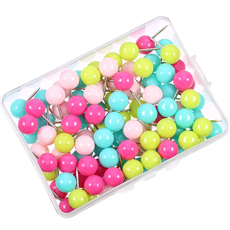 100 PCS/Set Candy Colors Push Pins Thumb Tack Message Board Pushpin Paper Cork Board Capped Office Supply Accessories
100 PCS/Set Candy Colors Push Pins Thumb Tack Message Board Pushpin Paper Cork Board Capped Office Supply Accessories