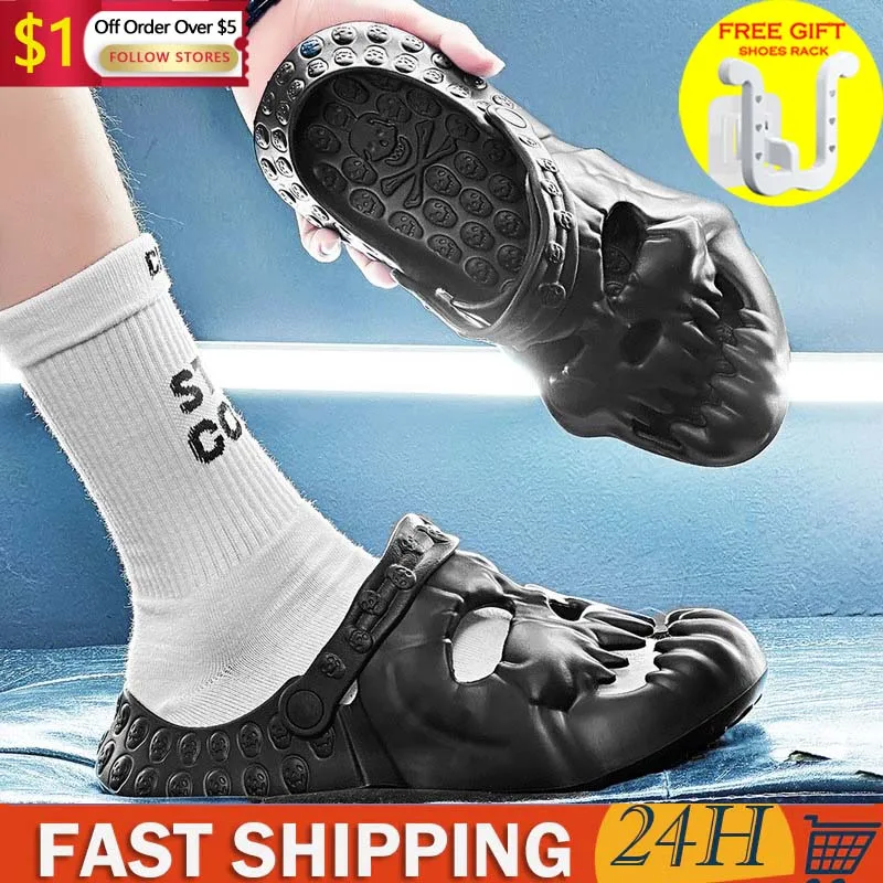 Man Summer Slippers Personalized Skull Design Couples 2023 New Outdoor Slides Thick Bottom Eav Beach Non-Slip Leisure Slides
Man Summer Slippers Personalized Skull Design Couples 2023 New Outdoor Slides Thick Bottom Eav Beach Non-Slip Leisure Slides