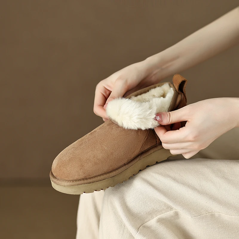 MythLuo Winter Warm Snow Boots for Women Sheepskin Wool Fur Shoes Chelsea Boot Jagged Sole Women Short Flat Boots Outdoor Boots 
MythLuo Winter Warm Snow Boots for Women Sheepskin Wool Fur Shoes Chelsea Boot Jagged Sole Women Short Flat Boots Outdoor Boots