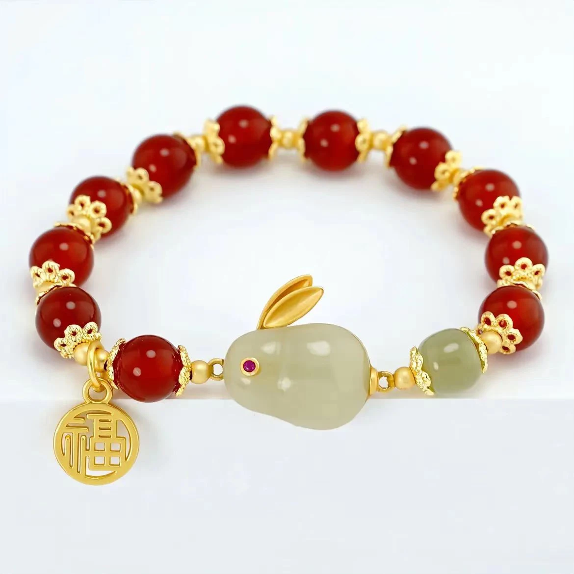 blessing Lucky Couple Nephrite Jade friendship rabbit bracelet fashion natural stone bead Red agate Women Fine Jewelry Gifts
blessing Lucky Couple Nephrite Jade friendship rabbit bracelet fashion natural stone bead Red agate Women Fine Jewelry Gifts