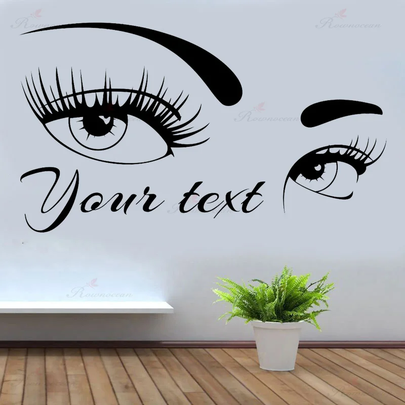 Personalized Beauty Salon Sign Wall Sticker Female Eyelashes and Eyes Vinyl Makeup Decorative Poster Decals Custom You Text AA64
Personalized Beauty Salon Sign Wall Sticker Female Eyelashes and Eyes Vinyl Makeup Decorative Poster Decals Custom You Text AA64