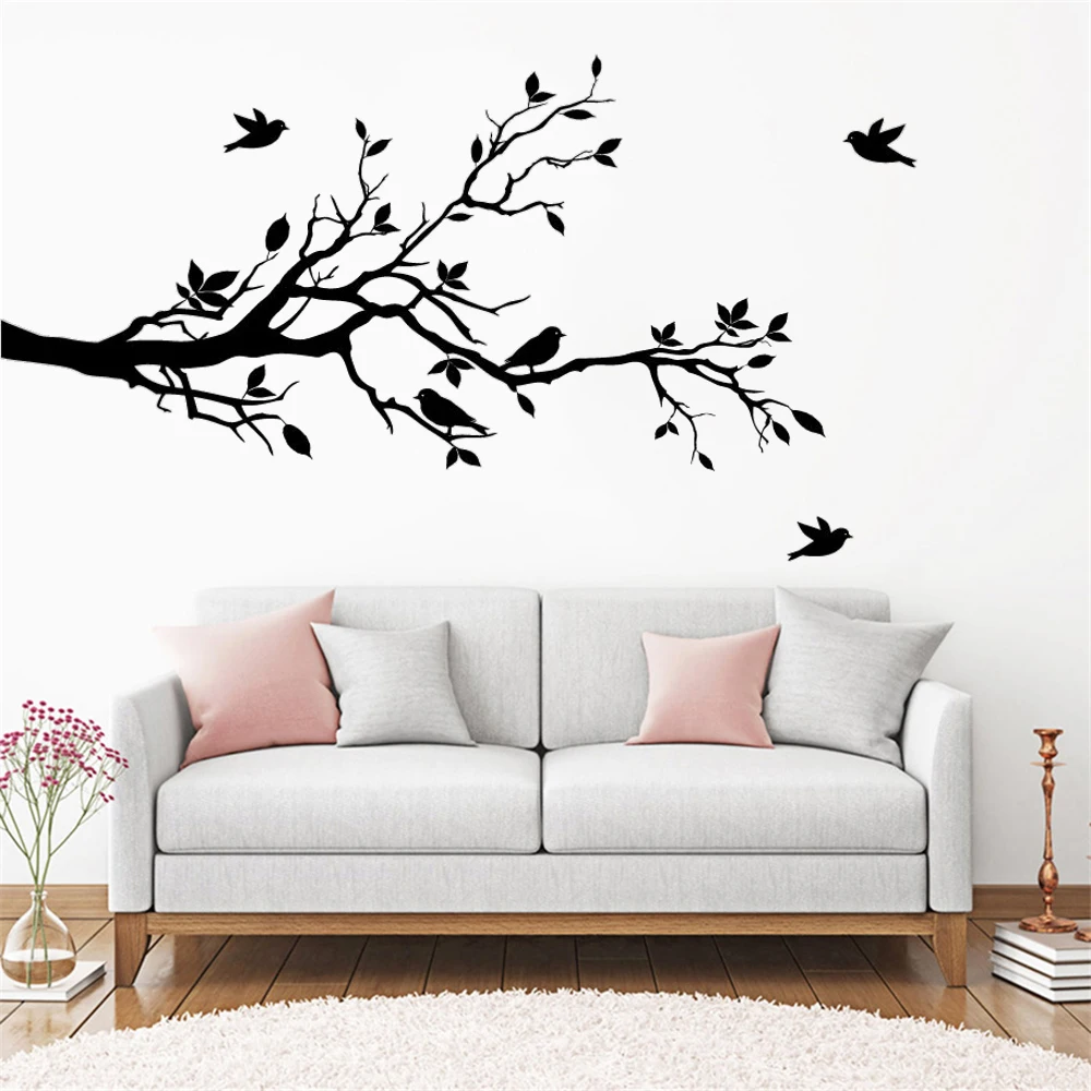 Tree Branch Wall Decals Love Birds Removable Vinyl Stickers Nursery Leaves Hearts Livingroom Home Decor Murals Poster HJ1430
Tree Branch Wall Decals Love Birds Removable Vinyl Stickers Nursery Leaves Hearts Livingroom Home Decor Murals Poster HJ1430