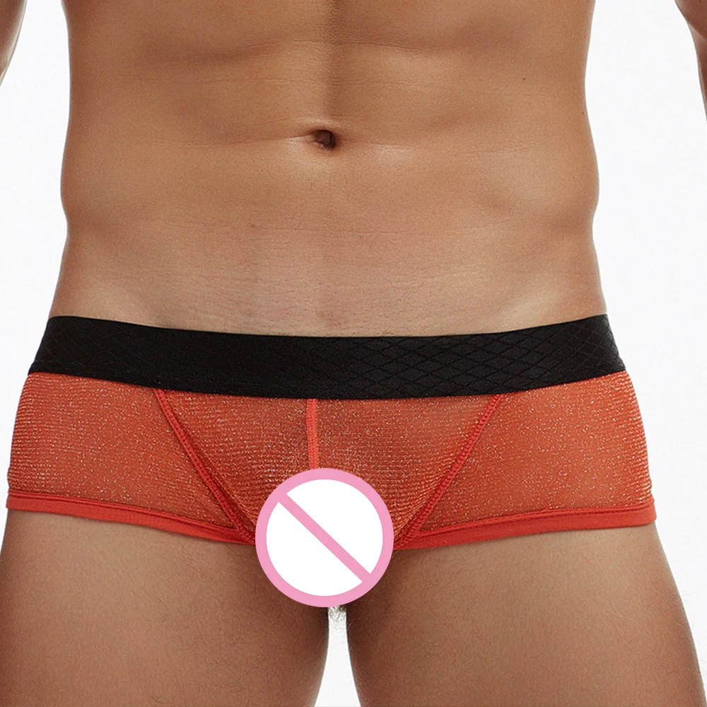 Men Sexy Boxers See-Through Lingerie Mesh Panties Big Pouch Briefs Breathable Underpants Low Rise Underwear Fashionable Panties
Men Sexy Boxers See-Through Lingerie Mesh Panties Big Pouch Briefs Breathable Underpants Low Rise Underwear Fashionable Panties