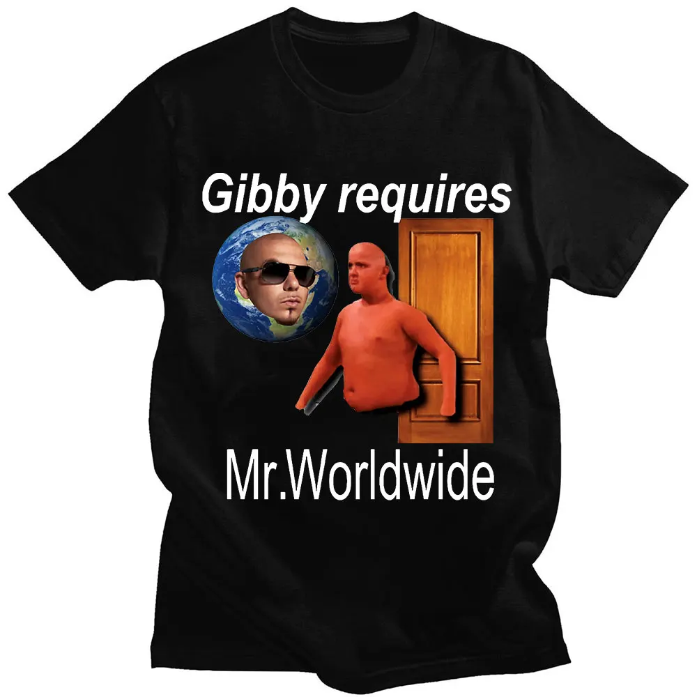 Gibby Requires Mr Worldwide T Shirt Men's Summer Graphic T-shirt Fashion Unisex Harajuku Oversized T-shirts Male 100% Cotton Top 
Gibby Requires Mr Worldwide T Shirt Men's Summer Graphic T-shirt Fashion Unisex Harajuku Oversized T-shirts Male 100% Cotton Top