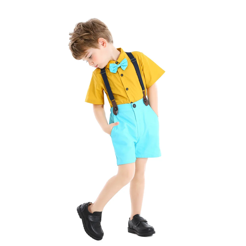 Children's Clothing Boys Korean Version of The New Summer Boys' Gentlemen's Suit Short Sleeve Strap Bow Tie Dress Boy Baby Sets
Children's Clothing Boys Korean Version of The New Summer Boys' Gentlemen's Suit Short Sleeve Strap Bow Tie Dress Boy Baby Sets