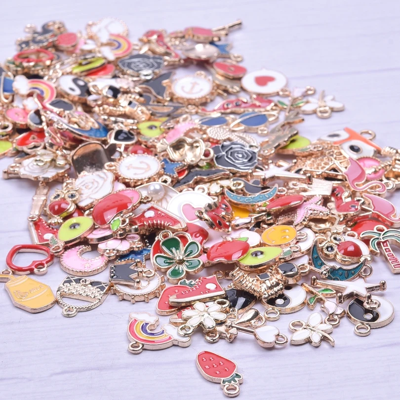 Random Mix Enamel Charm Rainbow Fruit Flower Charms For Jewelry Making Earrings Necklace Accessories Heart Owl Fishtail Pendant
Random Mix Enamel Charm Rainbow Fruit Flower Charms For Jewelry Making Earrings Necklace Accessories Heart Owl Fishtail Pendant