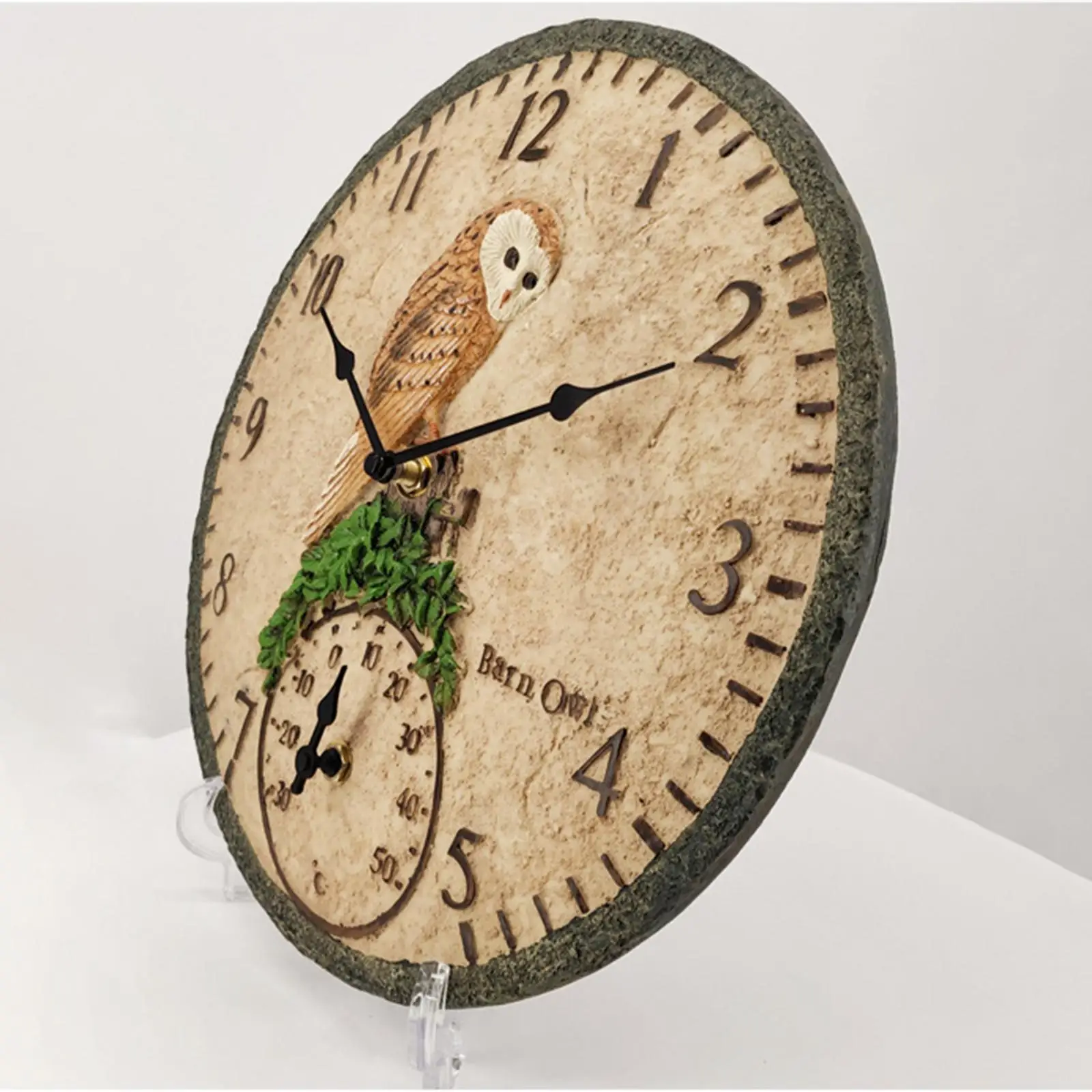 Round Outdoor Wall Clock Resin Crafts Silent Quartz Clocks with Thermometer for Garden Living Room Study Room Bedroom Farmhouse
Round Outdoor Wall Clock Resin Crafts Silent Quartz Clocks with Thermometer for Garden Living Room Study Room Bedroom Farmhouse