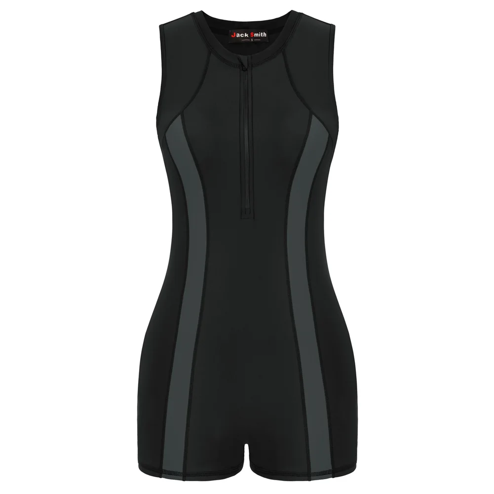 JS Women One-Piece Bathing Suit Sleeveless Crew Neck Zip-up Romper Swimwear
JS Women One-Piece Bathing Suit Sleeveless Crew Neck Zip-up Romper Swimwear