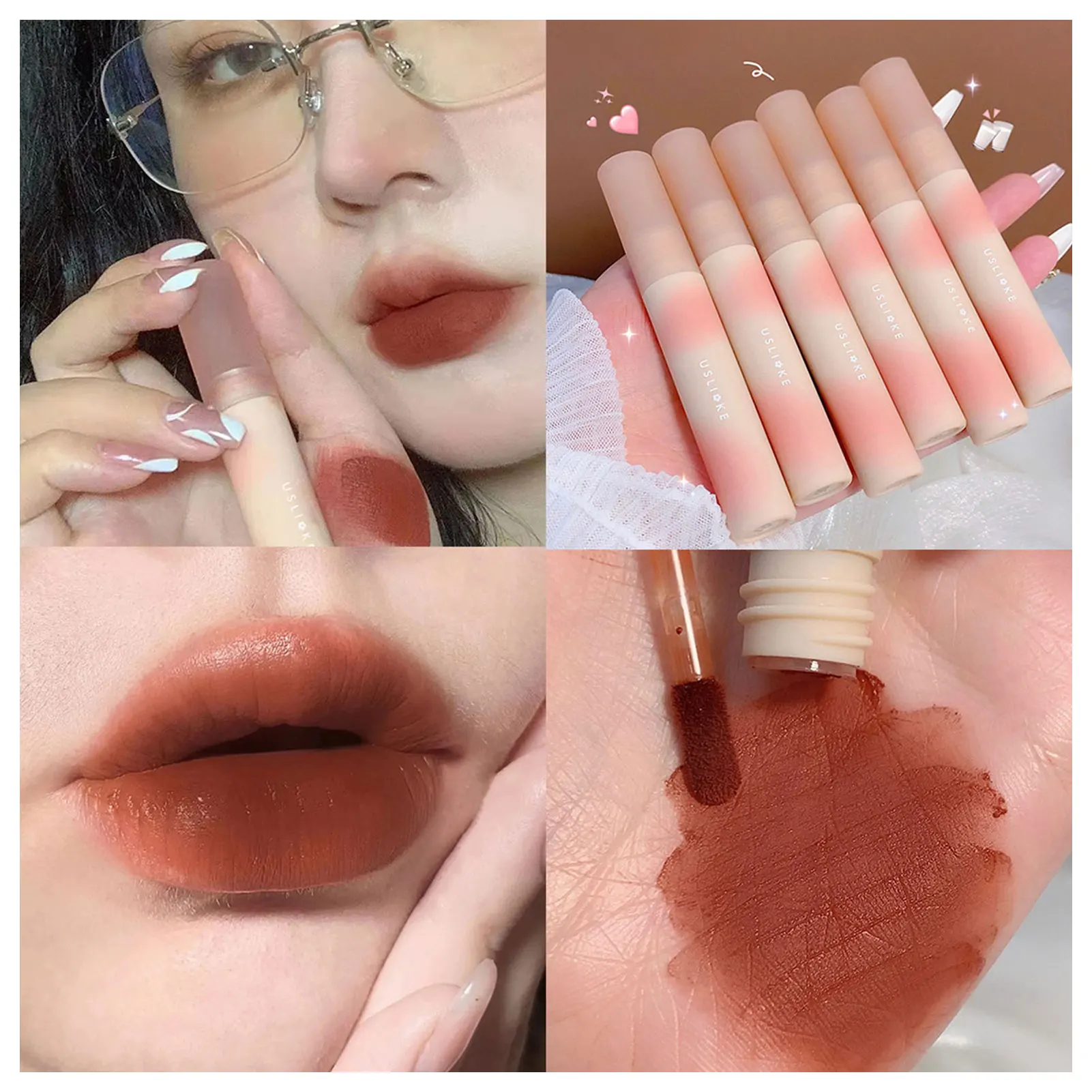 6 Colors Nude Liquid Lipsticks Waterproof Velvet Matte Lip Gloss Long Lasting Non-stick Cup Lip Tint Makeup Pigment Cosmetics
6 Colors Nude Liquid Lipsticks Waterproof Velvet Matte Lip Gloss Long Lasting Non-stick Cup Lip Tint Makeup Pigment Cosmetics
