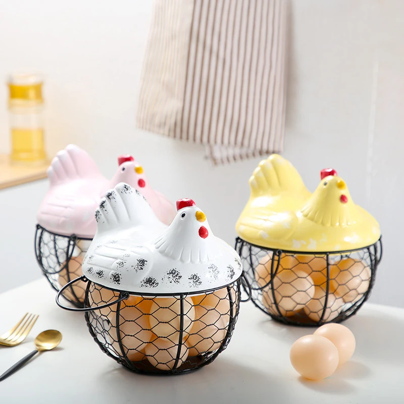 1Pc Creative Chicken Portable Egg Storage Basket Fruit Snack Container Kitchen Organizer
1Pc Creative Chicken Portable Egg Storage Basket Fruit Snack Container Kitchen Organizer