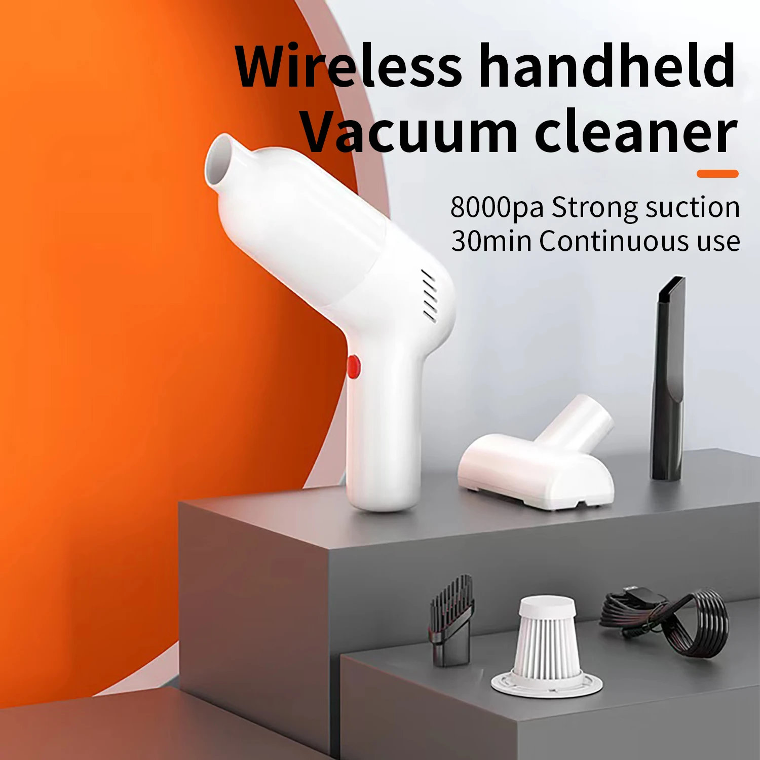 Wireless vehicle mounted vacuum cleaner Cordless hand-held automatic vacuum cleaner Household car dual-use
Wireless vehicle mounted vacuum cleaner Cordless hand-held automatic vacuum cleaner Household car dual-use