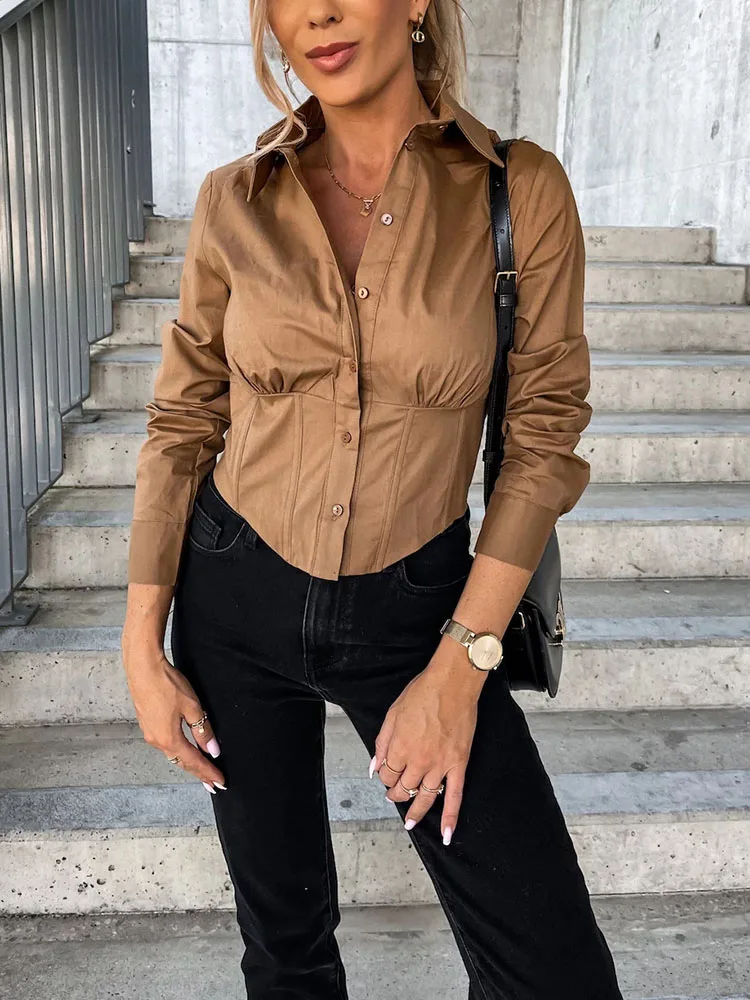 Autumn Sexy Slim White Shirts Women 2022 Fashion Single Breasted Laple Long Sleeve Female Cardigan Crop Tops Elegant Blouses
Autumn Sexy Slim White Shirts Women 2022 Fashion Single Breasted Laple Long Sleeve Female Cardigan Crop Tops Elegant Blouses