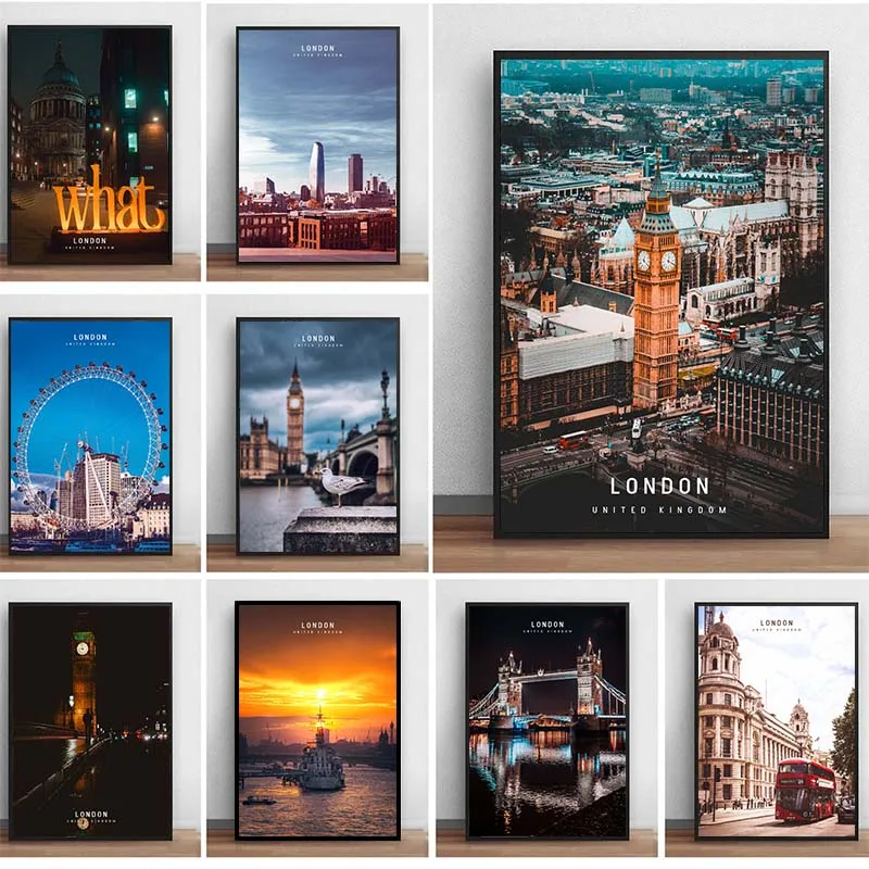 Modern Travel to London Commemorative Poster Prints, Famous City Attraction Landscape, Canvas Painting, Wall Art, Home Decor
Modern Travel to London Commemorative Poster Prints, Famous City Attraction Landscape, Canvas Painting, Wall Art, Home Decor