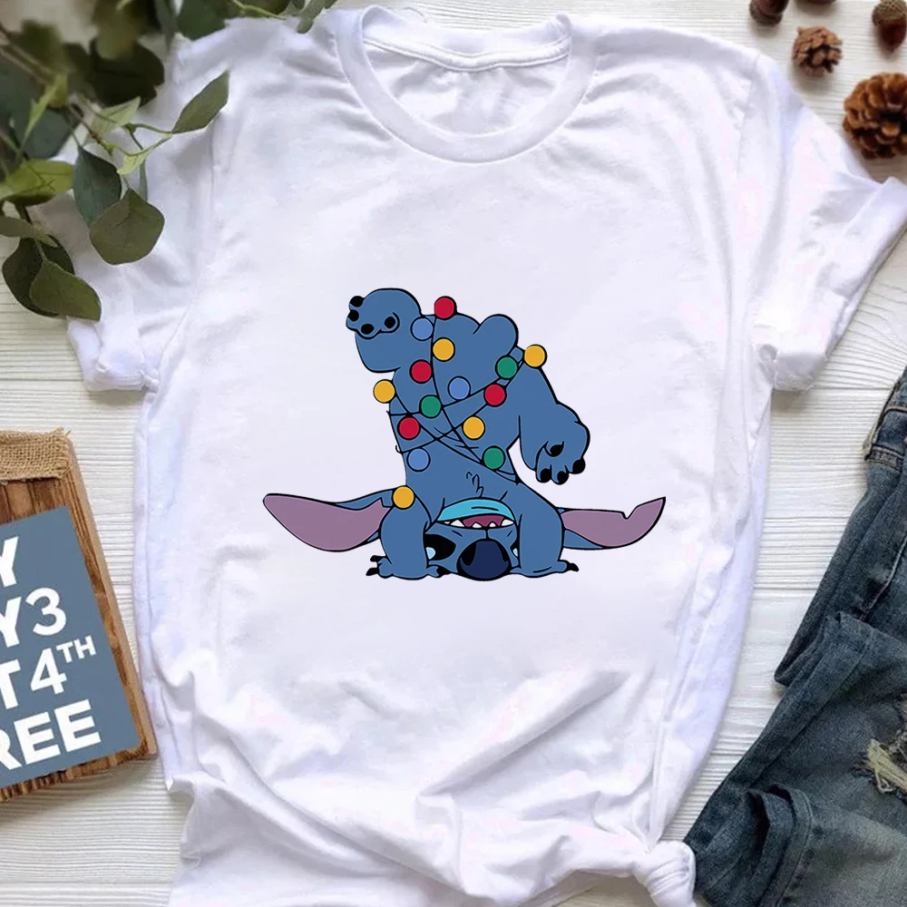 Веселая Рождественская женская одежда Disney Kawaii принт Лило Стич Забавные топы Рождественский подарок футболка женская мода 2022 новые блузки
Веселая Рождественская женская одежда Disney Kawaii принт Лило Стич Забавные топы Рождественский подарок футболка женская мода 2022 новые блузки