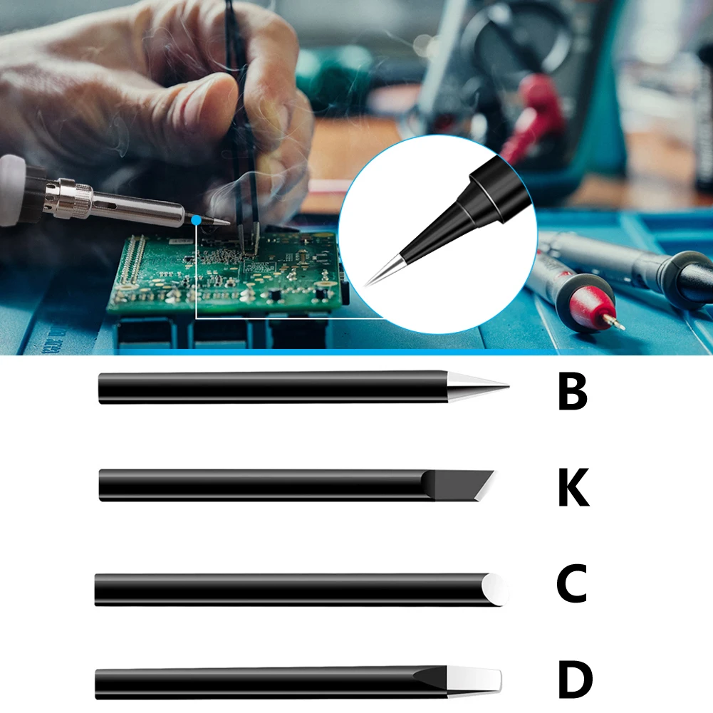 30/40/60W 64-70mm Lead-Free Soldering Iron Tips Welding Tips Replacement Heater Solder Head B C D K External Heat Soldering Head
30/40/60W 64-70mm Lead-Free Soldering Iron Tips Welding Tips Replacement Heater Solder Head B C D K External Heat Soldering Head