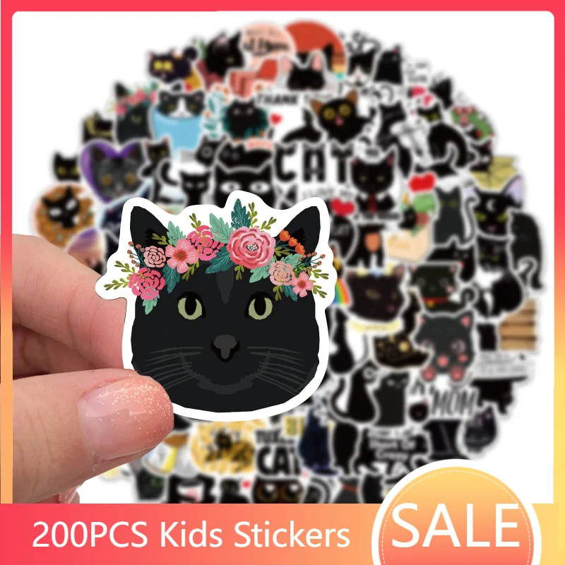 200pcs Popular Black Cat Graffiti Sticker Decoration Notebook Trolley Case Water Cup Skateboard Sticker Laptop Skin Sticker Pack
200pcs Popular Black Cat Graffiti Sticker Decoration Notebook Trolley Case Water Cup Skateboard Sticker Laptop Skin Sticker Pack