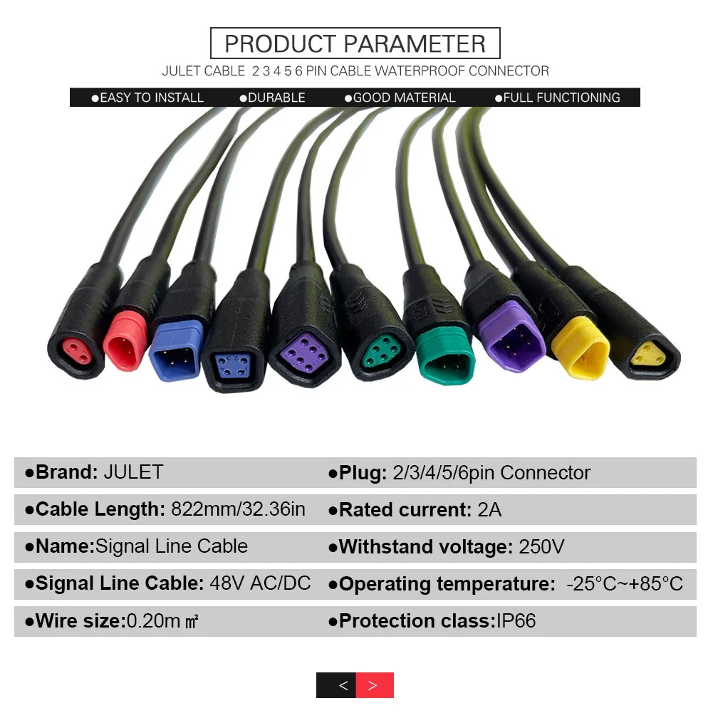 80cm E-bike Shaped Connector 2/3/4/5/6 Pin Cable Waterproof Connector Signal Line Extension Cord Hot Sale Connector
80cm E-bike Shaped Connector 2/3/4/5/6 Pin Cable Waterproof Connector Signal Line Extension Cord Hot Sale Connector