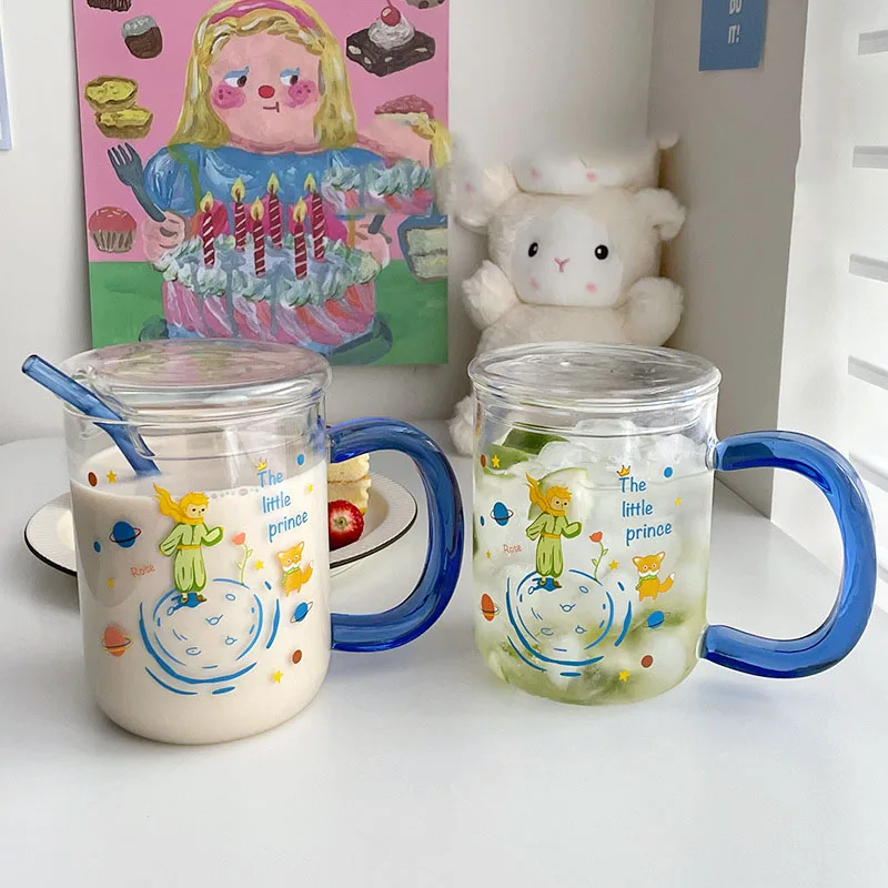 Kawayii 800ML Large Capacity Cute Glass Cup With Straw And Cover Animation Cartoon The Little Prince Office Milk Tea Juice Mugs
Kawayii 800ML Large Capacity Cute Glass Cup With Straw And Cover Animation Cartoon The Little Prince Office Milk Tea Juice Mugs