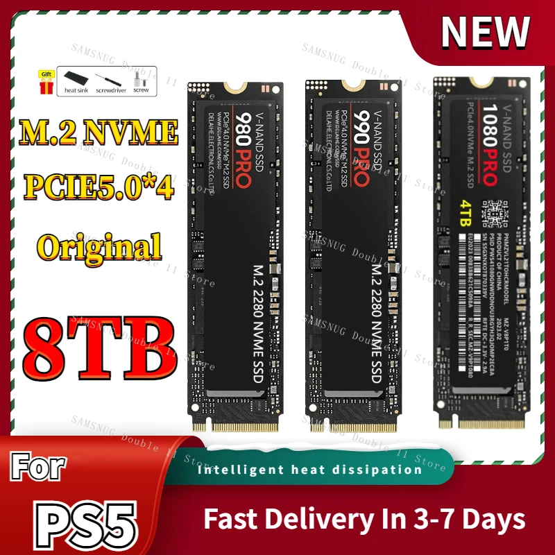 2023 Newest Original 990PRO 4TB 2TB 1TB SSD Internal Solid State Disk M2 2280 PCIe Gen 4.0 X 4 NVMe for PlayStation 5/PS5/Laptop
2023 Newest Original 990PRO 4TB 2TB 1TB SSD Internal Solid State Disk M2 2280 PCIe Gen 4.0 X 4 NVMe for PlayStation 5/PS5/Laptop