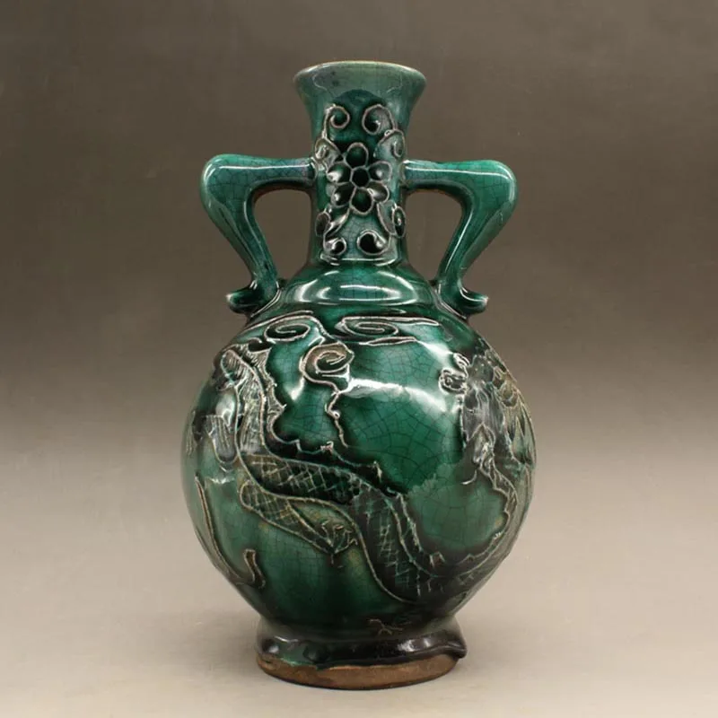 

Винтажная античная ваза с рисунком дракона, фарфоровые антикварные украшения, китайская домашняя мебель, винтажные украшения для дома, мал...