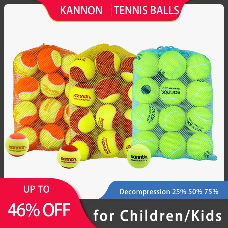KANNON Orange Red Green Tennis Ball Children's Transition Balls Original Training Tennis Balls with Mesh Bag 12 Pack
KANNON Orange Red Green Tennis Ball Children's Transition Balls Original Training Tennis Balls with Mesh Bag 12 Pack