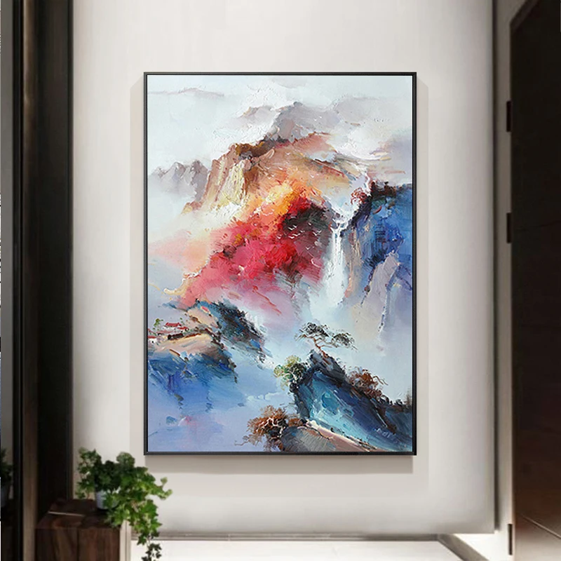 Hand Painted Abstract Oil Painting Living Room Modern Abstract Fantasy Mountains And Rivers Large Decorative Painting Frameless
Hand Painted Abstract Oil Painting Living Room Modern Abstract Fantasy Mountains And Rivers Large Decorative Painting Frameless