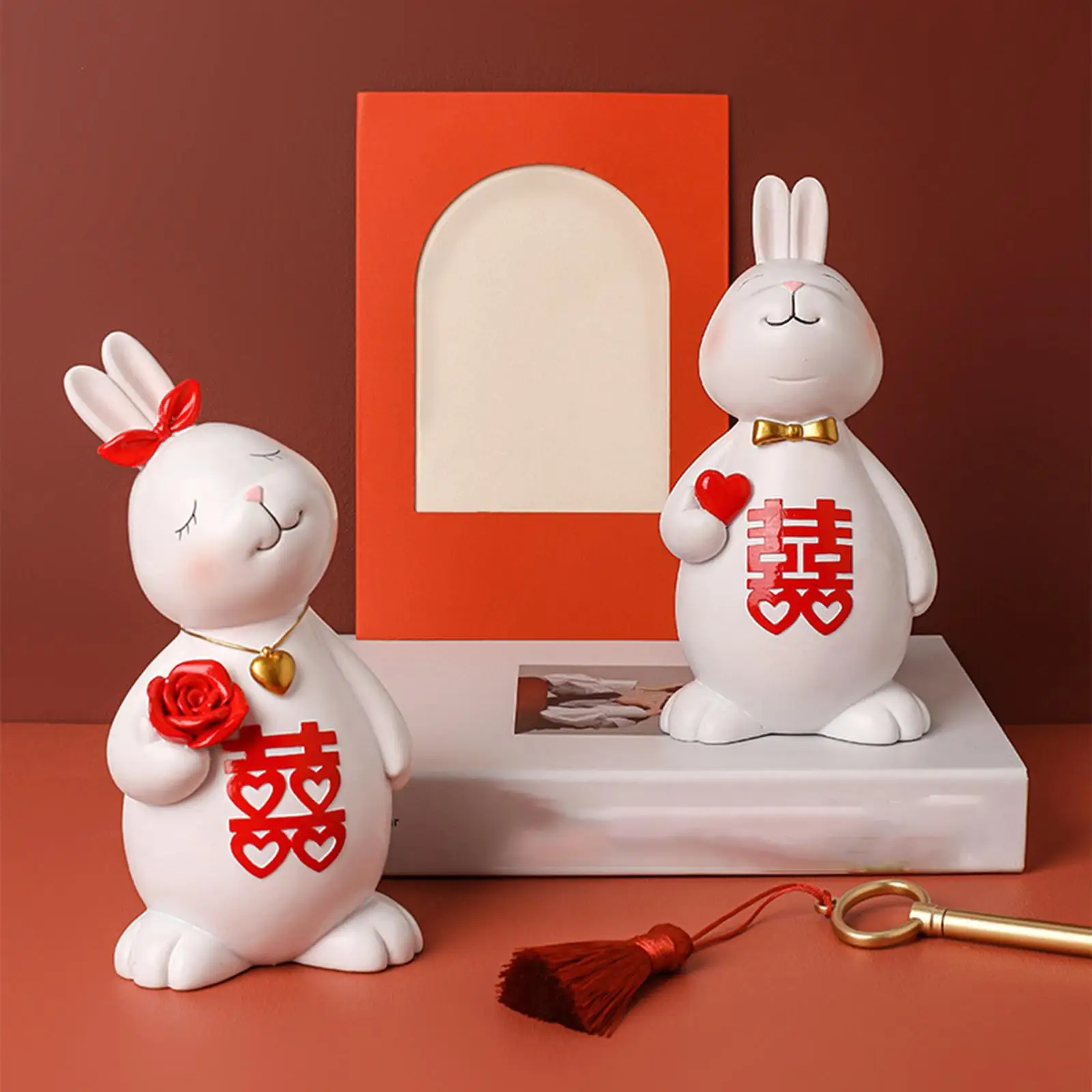 Couple Bunny Rabbit Ornament Sculpture Figurine Resin Statue Cute Art Crafts for Wedding Gifts Christmas Indoor Bedroom Desk
Couple Bunny Rabbit Ornament Sculpture Figurine Resin Statue Cute Art Crafts for Wedding Gifts Christmas Indoor Bedroom Desk