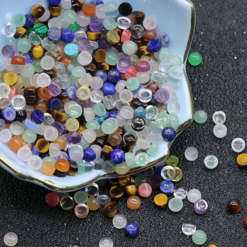 Wholesale 4mm Assorted Natural Stone Cabochon for DIY Ring Earring Bracelet Necklace Making Jewelry Finding
Wholesale 4mm Assorted Natural Stone Cabochon for DIY Ring Earring Bracelet Necklace Making Jewelry Finding