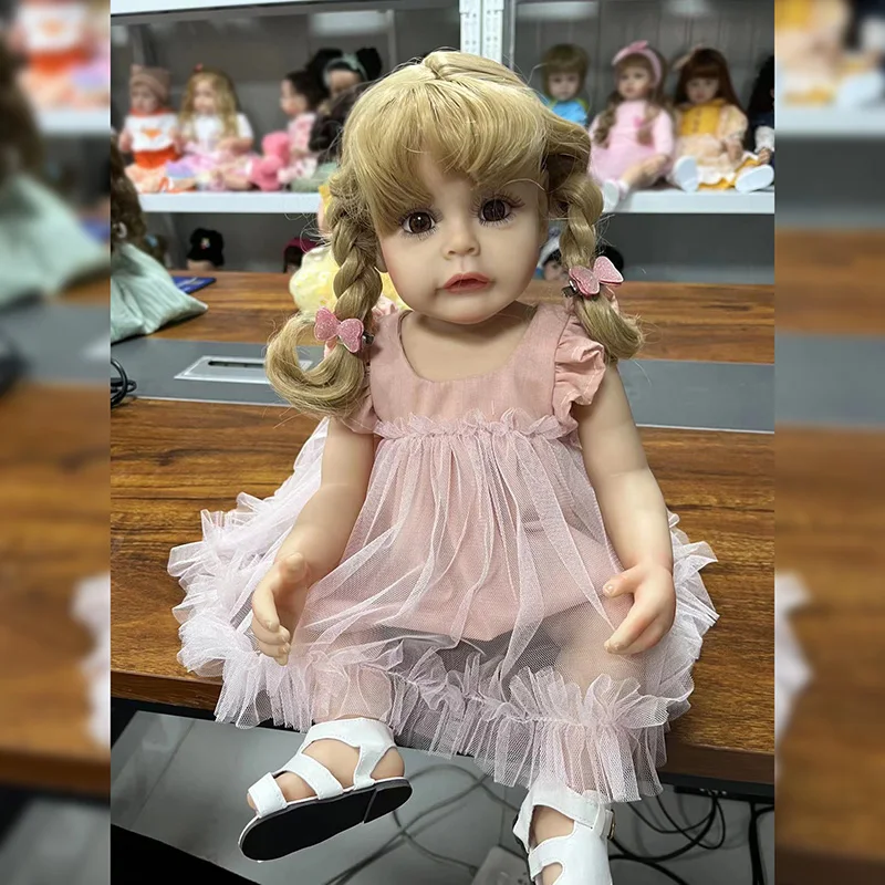 Full Body Silicone 55CM Reborn Toddler Girl Princess Sue-Sue Hand-detailed Paiting Rooted Hair Waterproof Toy for Girls
Full Body Silicone 55CM Reborn Toddler Girl Princess Sue-Sue Hand-detailed Paiting Rooted Hair Waterproof Toy for Girls