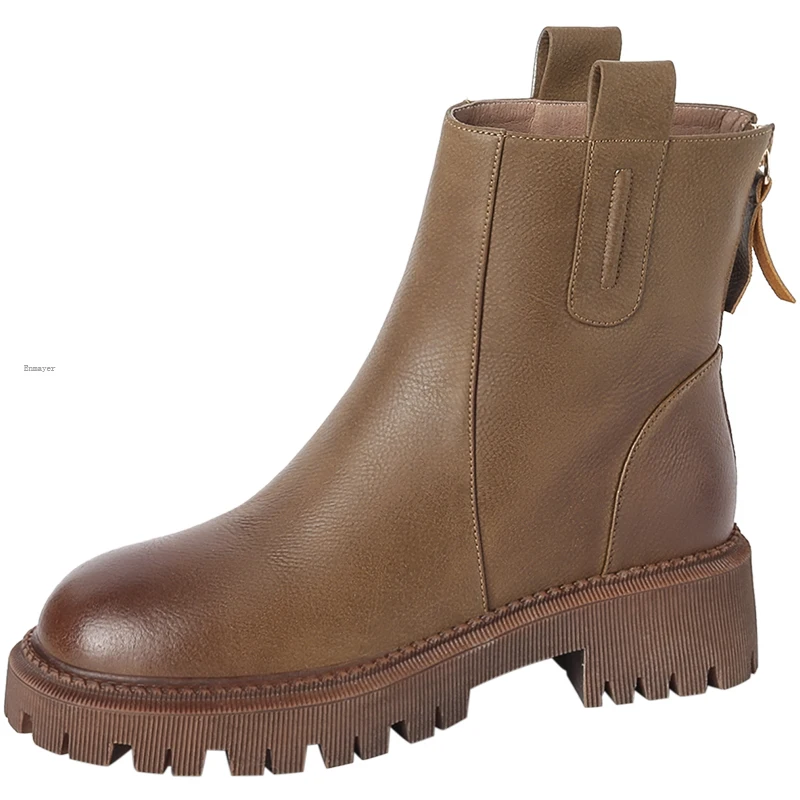 ENMAYLA Real Leather Women Ankle Boots Shoes Low Heels Ins Hot Short Boot Fashion Winter Shoes Ladies Footwear Size 34-39
ENMAYLA Real Leather Women Ankle Boots Shoes Low Heels Ins Hot Short Boot Fashion Winter Shoes Ladies Footwear Size 34-39