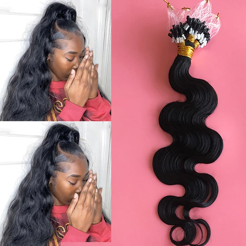 100 Strands 100% Real Human Hair Micro Rings Beads Loop Hair Extensions Body Wave Brazilian Hair Natural Color
100 Strands 100% Real Human Hair Micro Rings Beads Loop Hair Extensions Body Wave Brazilian Hair Natural Color