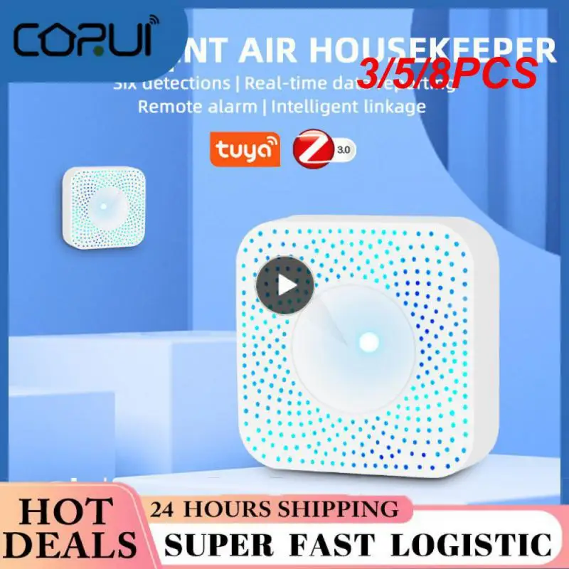 3/5/8PCS Mini Air Housekeeper Smart Home Air Quality Monitor Box 6 In 1 Automation Alarm Detector Tuya Smart With Zigbee Gateway
3/5/8PCS Mini Air Housekeeper Smart Home Air Quality Monitor Box 6 In 1 Automation Alarm Detector Tuya Smart With Zigbee Gateway