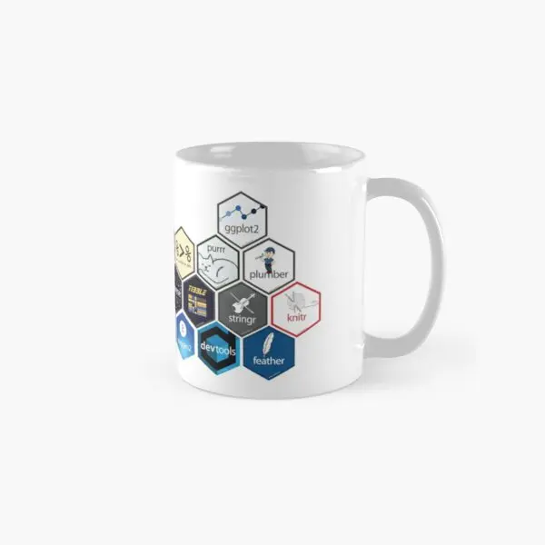 

Rstudio T Shirt Classic Mug Cup Tea Printed Drinkware Photo Image Gifts Picture Design Handle Round Coffee Simple