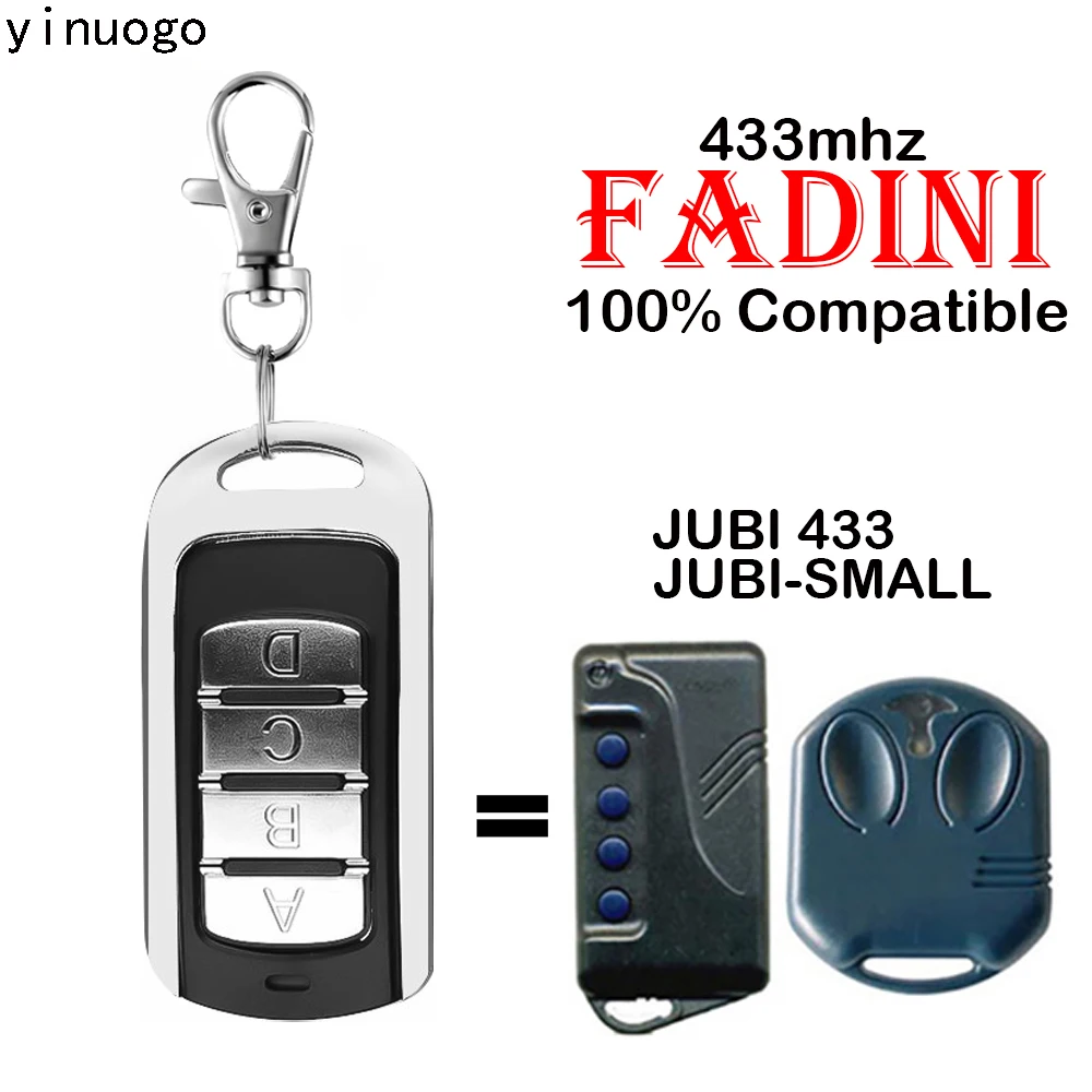 New FADINI JUBI 433 / JUBI-SMALL Remote Control Replacement FADINI Garage Door Remote Control Duplicator 433MHz Rolling Code
New FADINI JUBI 433 / JUBI-SMALL Remote Control Replacement FADINI Garage Door Remote Control Duplicator 433MHz Rolling Code