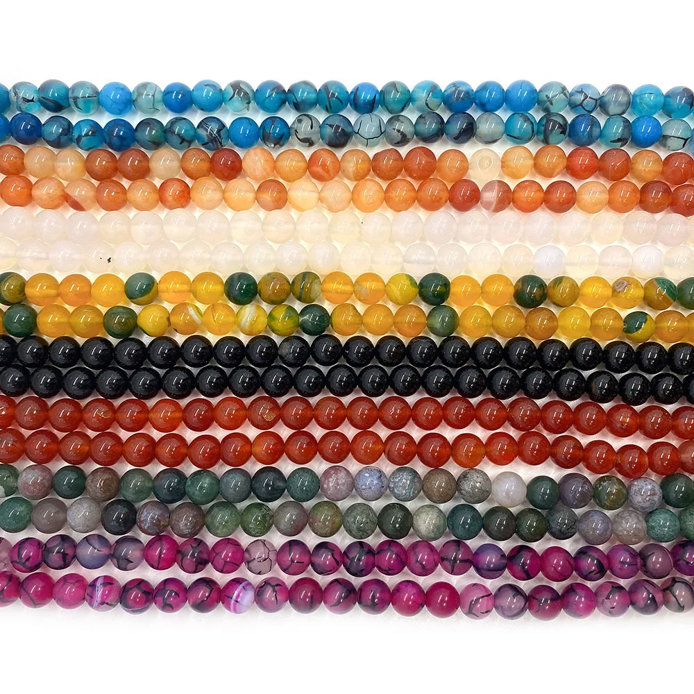 1 Strand 6-10mm Line Agate Loose Beads Strand Natural Semi-precious Stone Size 14 Colors DIY for Making Necklace Bracelets
1 Strand 6-10mm Line Agate Loose Beads Strand Natural Semi-precious Stone Size 14 Colors DIY for Making Necklace Bracelets