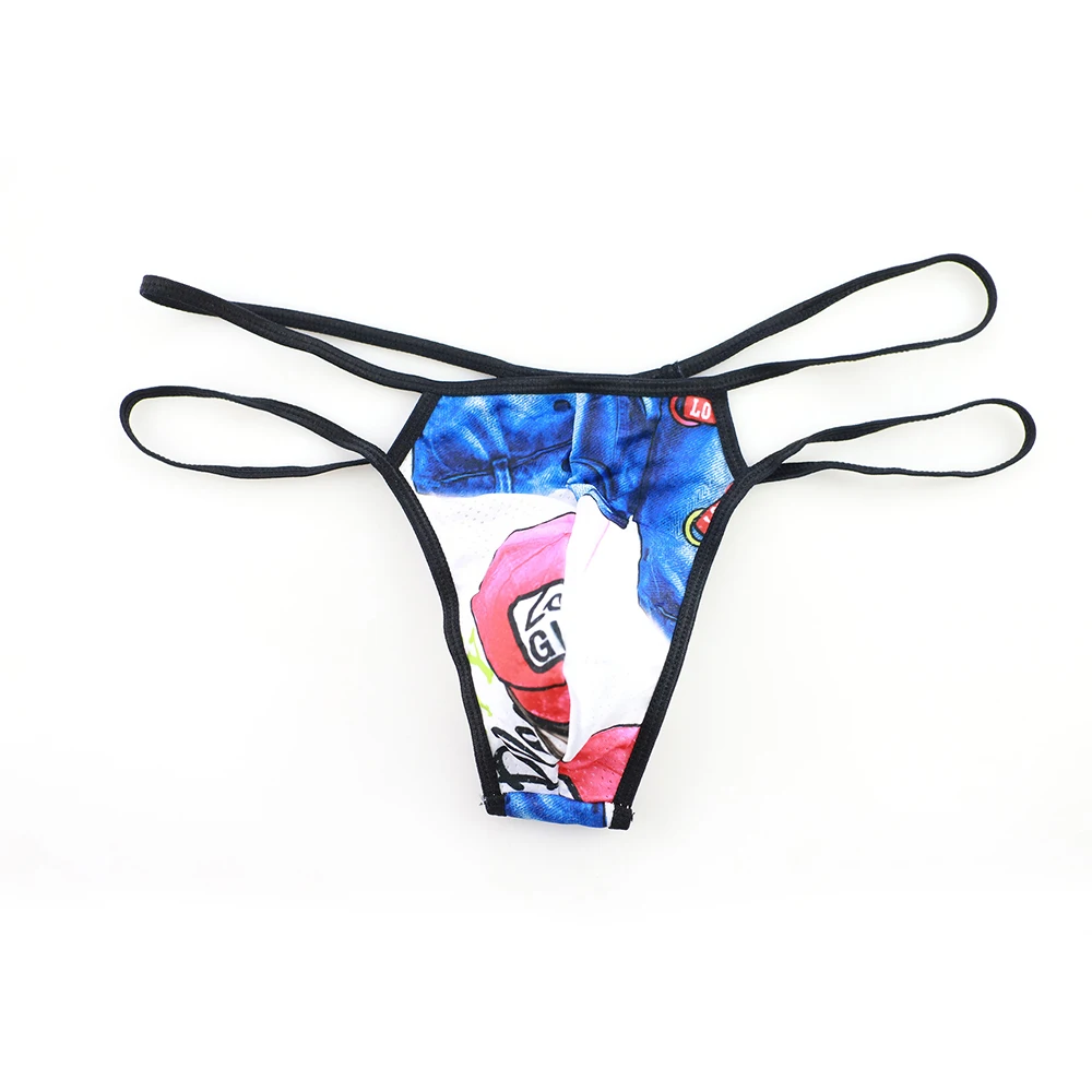 2022 Man Printed Beach Bikini G-String T-Back Thongs Male Sexy Underpants Double Ting Panties Gay Man Sexy Underpants
2022 Man Printed Beach Bikini G-String T-Back Thongs Male Sexy Underpants Double Ting Panties Gay Man Sexy Underpants
